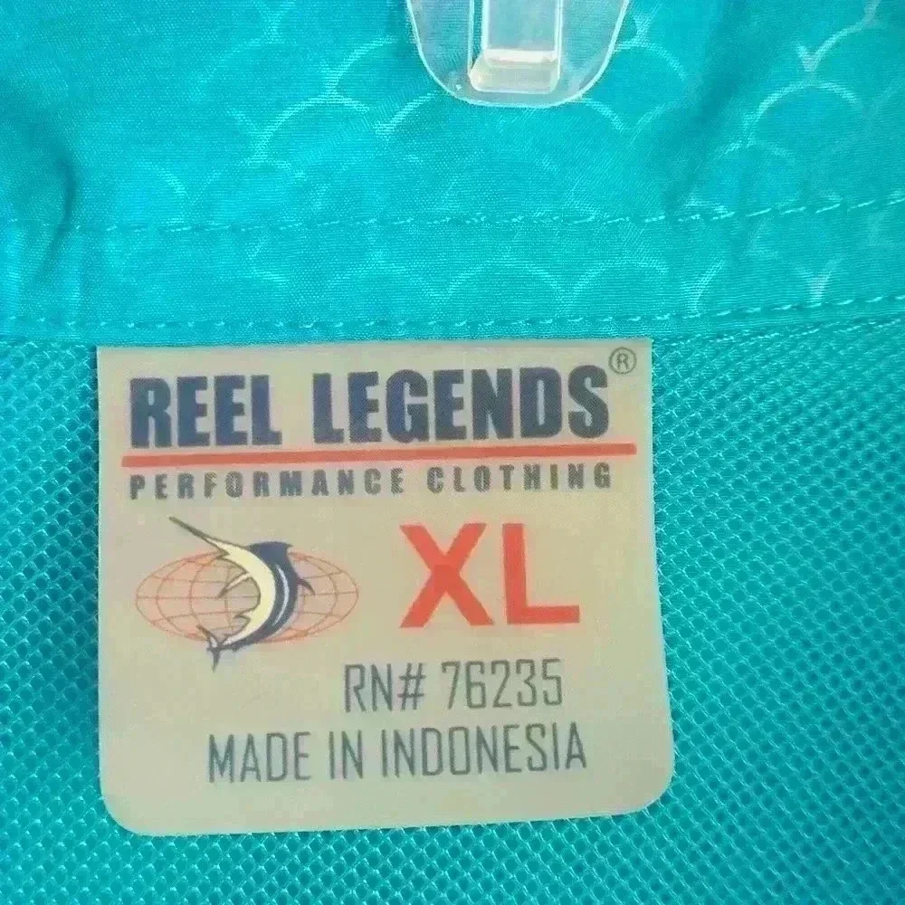 Reel Legends Mariner Men Size XL Vented Long Sleeve Outdoor Fishing Hiking Shirt